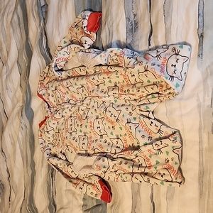 Sweet n sassy meow cat footie pj size 7/8